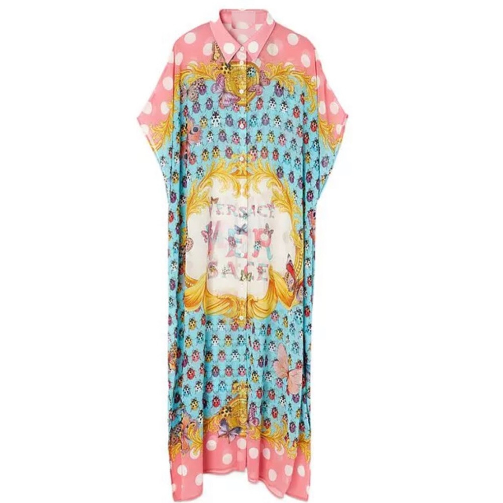 Butterfly 🦋 Print Shirt Dress Cover-Up